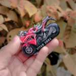 Colorful Bajaj Pulsar 220 Bike Shape Gel Keychain