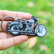 Colorful Royal Enfield Classic 350 Bike Shape Gel Keychain