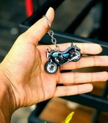 Customized Royal Enfield Meteor 350 Colorful Bike Shape Gel Keychain