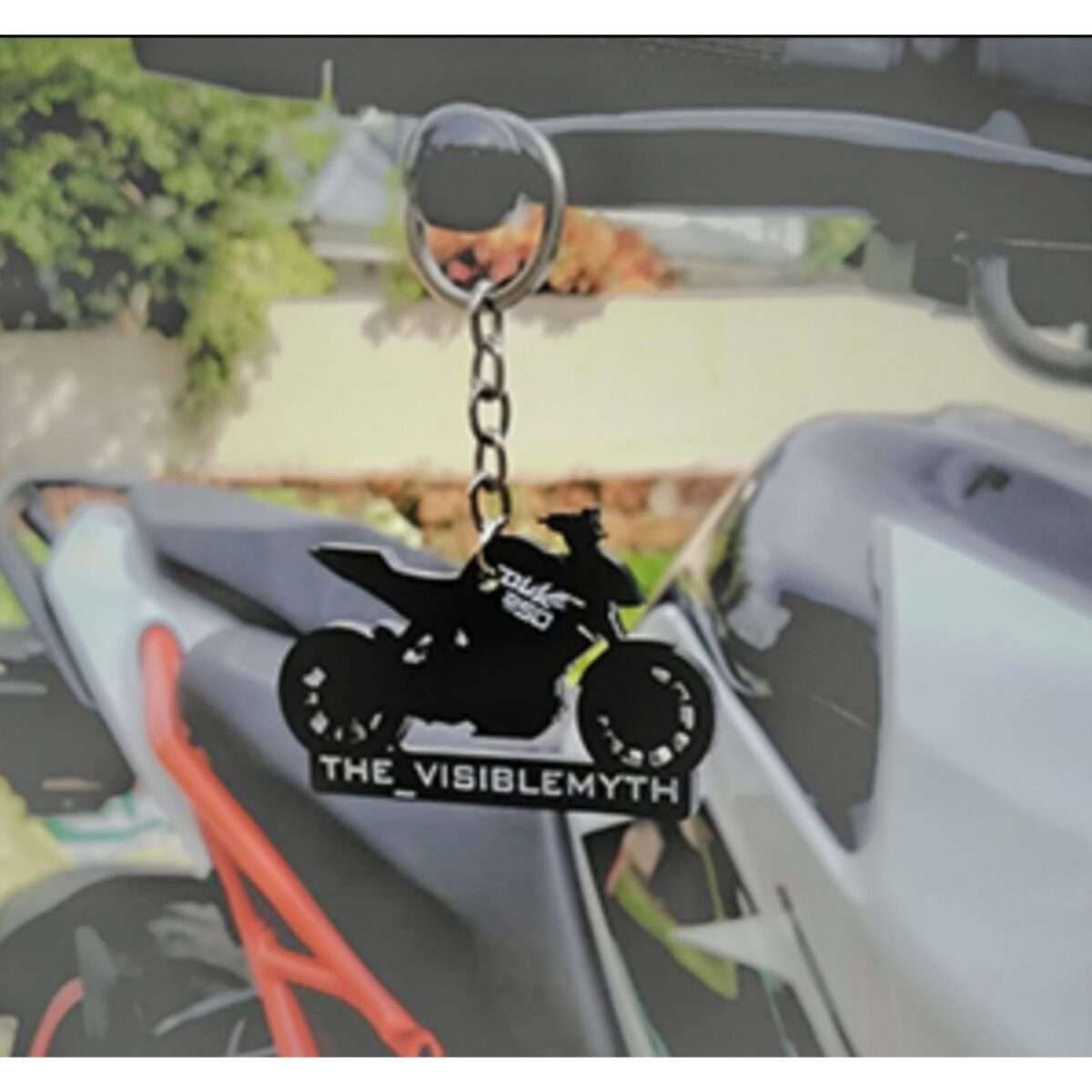 Acrylic KTM Duke Bike Shape Keychain