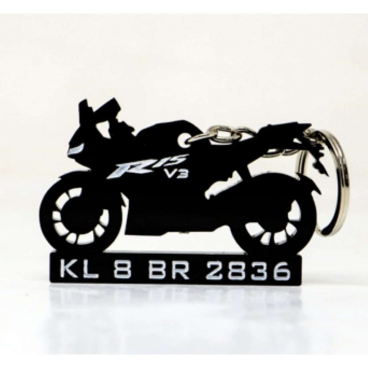 Acrylic Keychain For Yamaha R15V3 (Black)