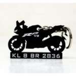 Acrylic Keychain For Yamaha R15V3 (Black)