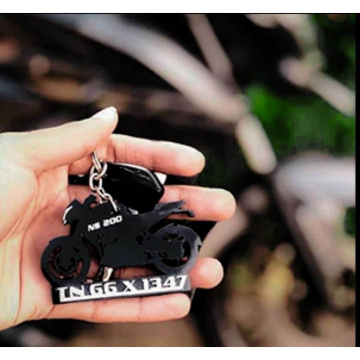 Bajaj NS 200 Bike Shape Keychain (Acrylic)