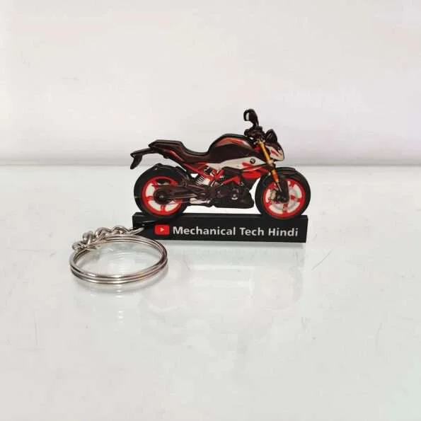 Customized BMW G310R Style Sport Edition Colorful Bike Shape Gel Keychain