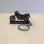 Customized Bajaj Avenger Street 180 Ebony Black Colorful Bike Shape Gel Number Plate Keychain (2)