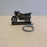 Customized Bajaj CT 110X Matte Wild Green Colorful Bike Shape Gel Number Plate Keychain (2)