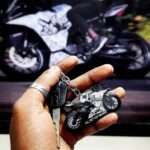 Customized Colorful KTM Bike Shape Gel Number Plate Keychain (3)