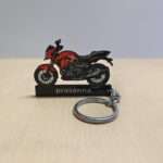 Customized Hero Xtreme 200R Sports Red Colorful Bike Shape Gel Number Plate Keychain (2)