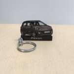 Customized Hyundai Grand I10 Nios Titan Grey Colorful Car Shape Gel Number Plate Keychain