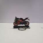 Customized KTM RC 200 Black Colorful Bike Shape Gel Number Plate Keychain (2016-2018) (2)