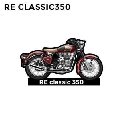 Customized Royal Enfield Classic 350 Chestnut Brown Colorful Bike Shape Gel Number Plate Keychain