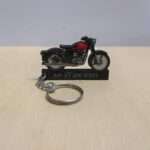 Customized Royal Enfield Classic 350 Redditch Red Colorful Bike Shape Gel Number Plate Keychain
