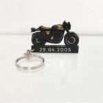 Customized Royal Enfield Continental GT 650 Anniversary Edition Colorful Bike Shape Gel Number Plate Keychain