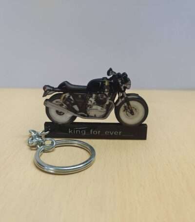 Customized Royal Enfield Continental GT 650 Black Magic Colorful Bike Shape Gel Number Plate Keychain