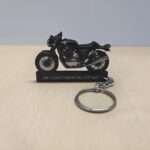 Customized Royal Enfield Continental GT 650 British Green Colorful Bike Shape Gel Number Plate Keychain (2)