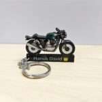Customized Royal Enfield Continental GT 650 British Racing Green Colorful Bike Shape Gel Number Plate Keychain