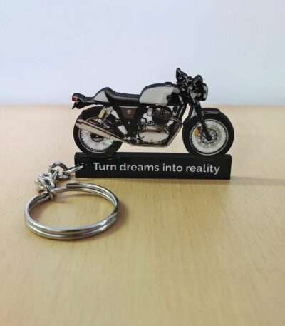 Customized Royal Enfield Continental GT 650 Dux Deluxe Colorful Bike Shape Gel Number Plate Keychain