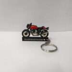 Customized Royal Enfield Continental GT 650 Rocker Red Colorful Bike Shape Gel Number Plate Keychain (2)