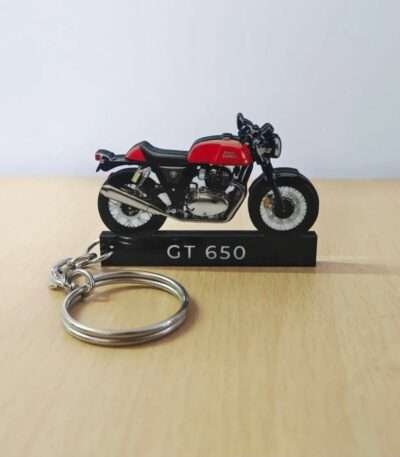 Customized Royal Enfield Continental GT 650 Rocker Red Colorful Bike Shape Gel Number Plate Keychain