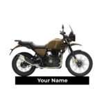 Customized Royal Enfield Himalayan 411 Dune Brown Colorful Bike Shape Gel Number Plate Keychain
