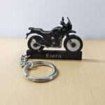 Customized Royal Enfield Himalayan 411 Sleet Black Colorful Bike Shape Gel Number Plate Keychain