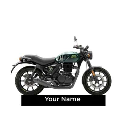 Customized Royal Enfield Hunter 350 Dapper G Colorful Bike Shape Gel Number Plate Keychain