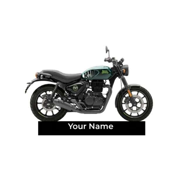 Customized Royal Enfield Hunter 350 Dapper G Colorful Bike Shape Gel Number Plate Keychain
