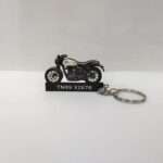 Customized Royal Enfield Hunter 350 Dapper White Colorful Bike Shape Gel Number Plate Keychain