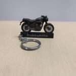 Customized Royal Enfield Hunter 350 Factory Black Colorful Bike Shape Gel Number Plate Keychain