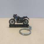Customized Royal Enfield Scram 411 Graphite Blue Colorful Bike Shape Gel Number Plate Keychain (2)