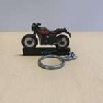 Customized Royal Enfield Scram 411 Graphite Red Colorful Bike Shape Gel Number Plate Keychain (2)