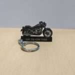 Customized Royal Enfield Super Meteor 650 Astral Black Colorful Bike Shape Gel Number Plate Keychain