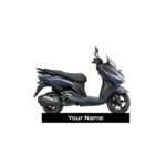 Customized Suzuki Burgman Street 125 Glossy Grey Colorful Scooter Shape Gel Number Plate Keychain
