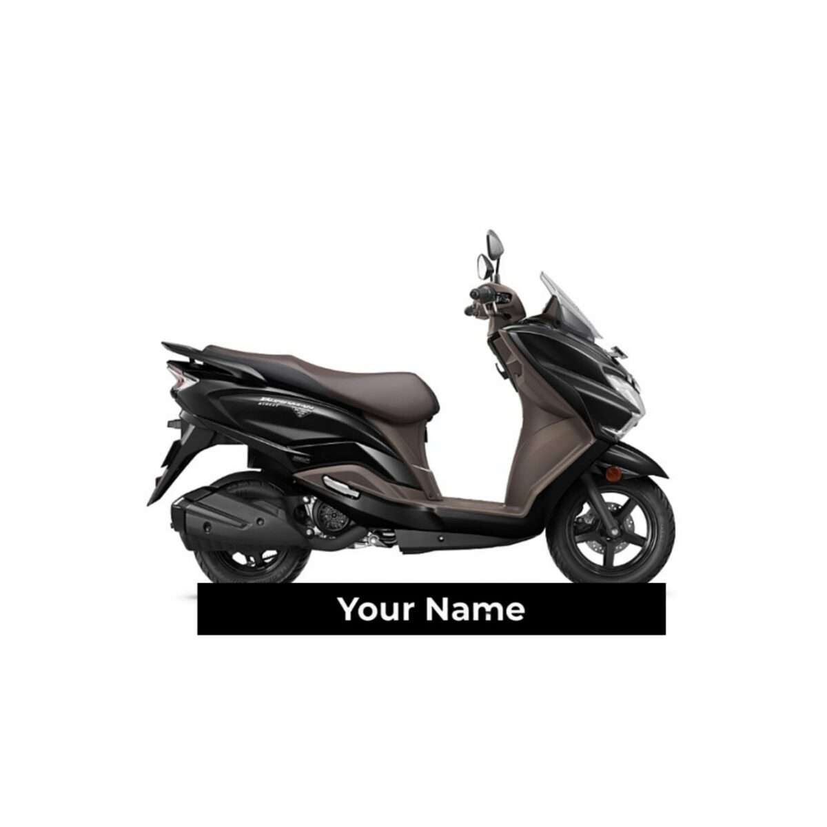 Customized Suzuki Burgman Street 125 Matte Blue Colorful Scooter Shape Gel Number Plate Keychain