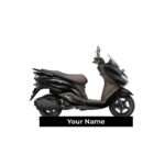Customized Suzuki Burgman Street 125 Matte Blue Colorful Scooter Shape Gel Number Plate Keychain