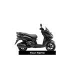 Customized Suzuki Burgman Street 125 Metallic Matte Black (Std) Colorful Scooter Shape Gel Number Plate Keychain