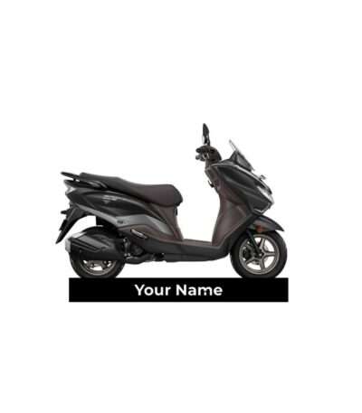 Customized Suzuki Burgman Street 125 Metallic Matte Black YKV Colorful Scooter Shape Gel Number Plate Keychain
