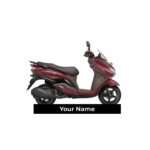 Customized Suzuki Burgman Street 125 Metallic Matte Bordeaux Red Colorful Scooter Shape Gel Number Plate Keychain