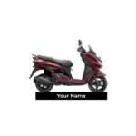 Customized Suzuki Burgman Street 125 Metallic Matte Bordeaux Red (Std) Colorful Scooter Shape Gel Number Plate Keychain