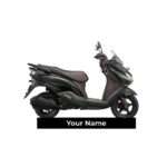 Customized Suzuki Burgman Street 125 Pearl Matte Shadow Green (Std) Colorful Scooter Shape Gel Number Plate Keychain