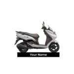 Customized Suzuki Burgman Street 125 Pearl Mirage White Colorful Scooter Shape Gel Number Plate Keychain