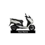 Customized Suzuki Burgman Street 125 Pearl Mirage White (Std) Colorful Scooter Shape Gel Number Plate Keychain