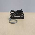 Customized Suzuki Gixxer SF Glass Sparkle Black Colorful Bike Shape Gel Number Plate Keychain