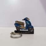 Customized TVS Jupiter ZX Starlight Blue Colorful Scooter Shape Gel Number Plate Keychain
