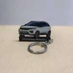 Customized Tata Nexon Calgary White Colorful Car Shape Gel Number Plate Keychain (2)