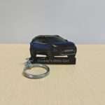 Customized Tata Nexon Royale Blue Colorful Car Shape Gel Number Plate Keychain