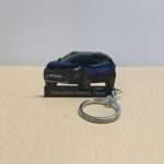 Customized Tata Nexon Royale Blue Colorful Car Shape Gel Number Plate Keychain (2)