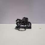 Customized Yamaha FZ-S FI V4 DLX Metallic Grey Colorful Bike Shape Gel Number Plate Keychain