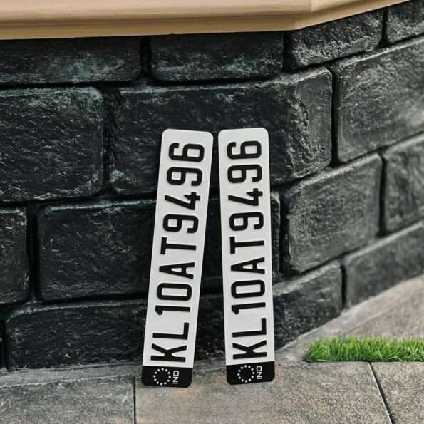 Aluminum Number Plate With IND Logo For All Cars