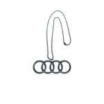 Audi Logo Style Car Premium Mirror Hanging